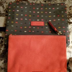 Fossil, Two Zippered Pouches