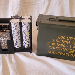 Poker chip set. Ammo Box. *NEW*