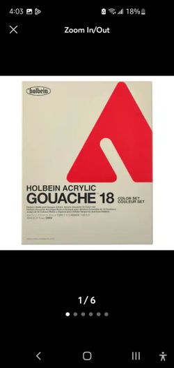 Holbein Acrylic Gouache Paint (18pc color set)