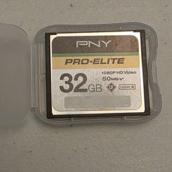 PNY Pro-Elite 32gb 50mb/s UDMA 6 CompactFlash CF Card Memory Card