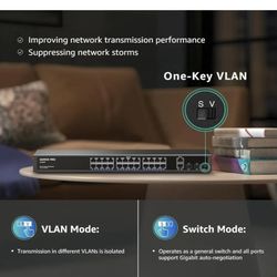 24 PORT GIGABIT POE SWITCH