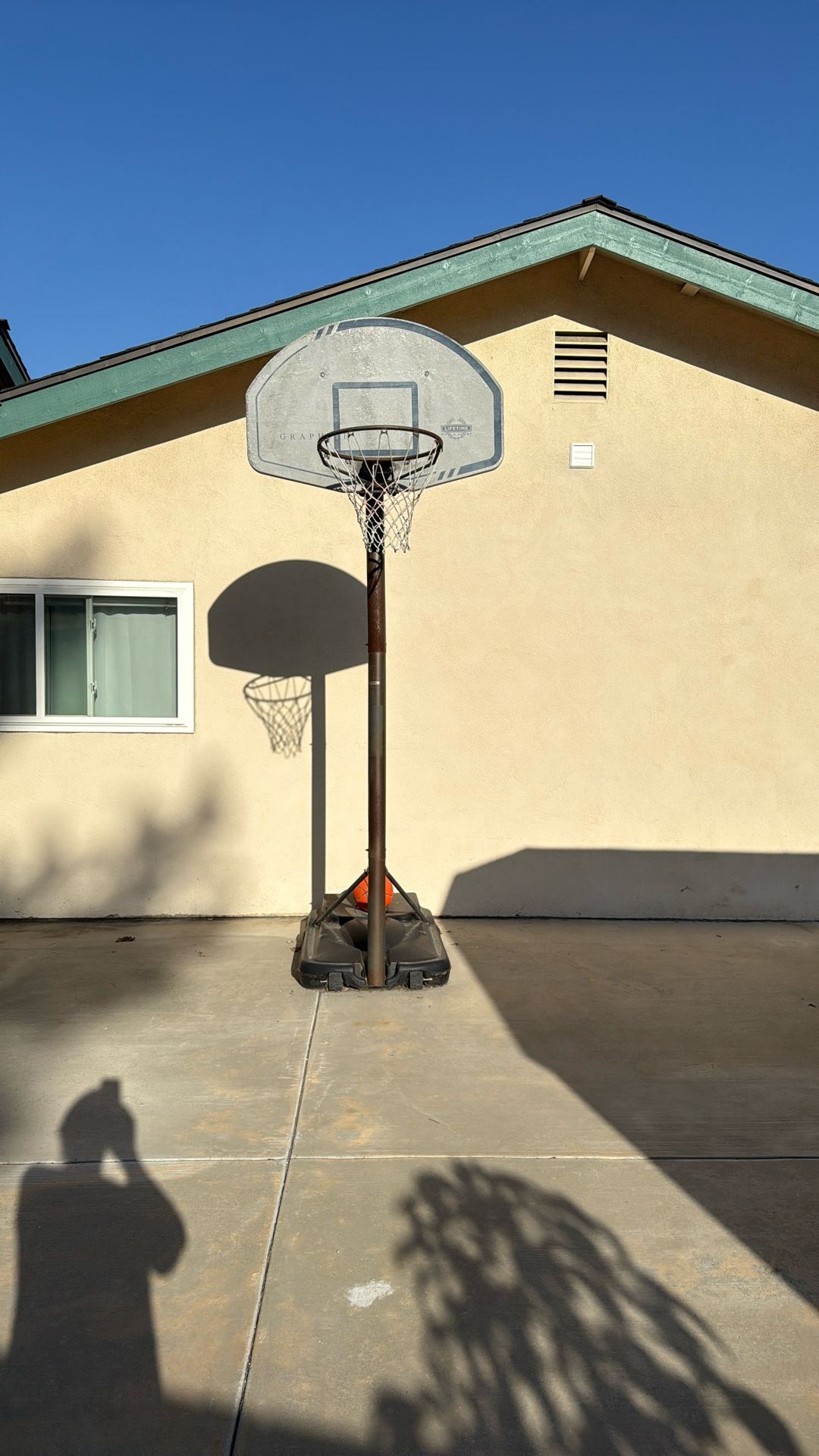 Basketball Hoop With A Basketball