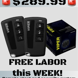 Free labor this week remote start and security viper 5108v