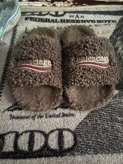 Balenciaga Furry Slide Slippers
