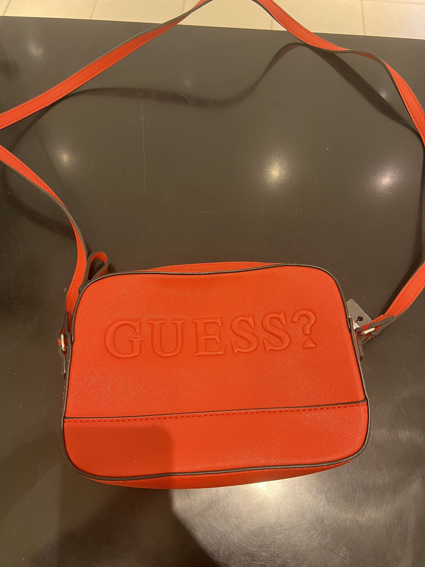 Womens Red Guess Crossbody Bag 