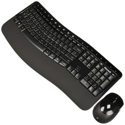 Microsoft Wireless Comfort Desktop 5050 - Black. Wireless, Ergonomic Keyboard and Mouse Combo. Built-in Palm Rest and Comfort Curve Design. Customizab