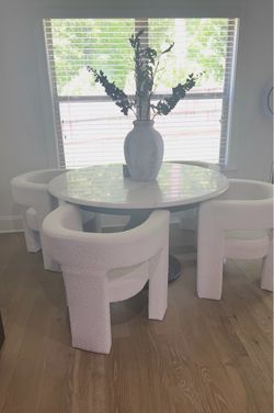 Arhaus Amelia round 52 in marble table