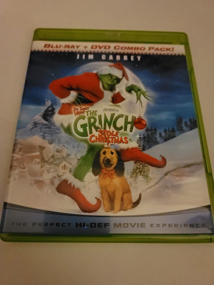 Blu Ray Dr. Seuss How the Grinch Stole Christmas Combo  (DVD Include Too)