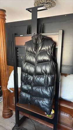 Genuine, leather, full length vest