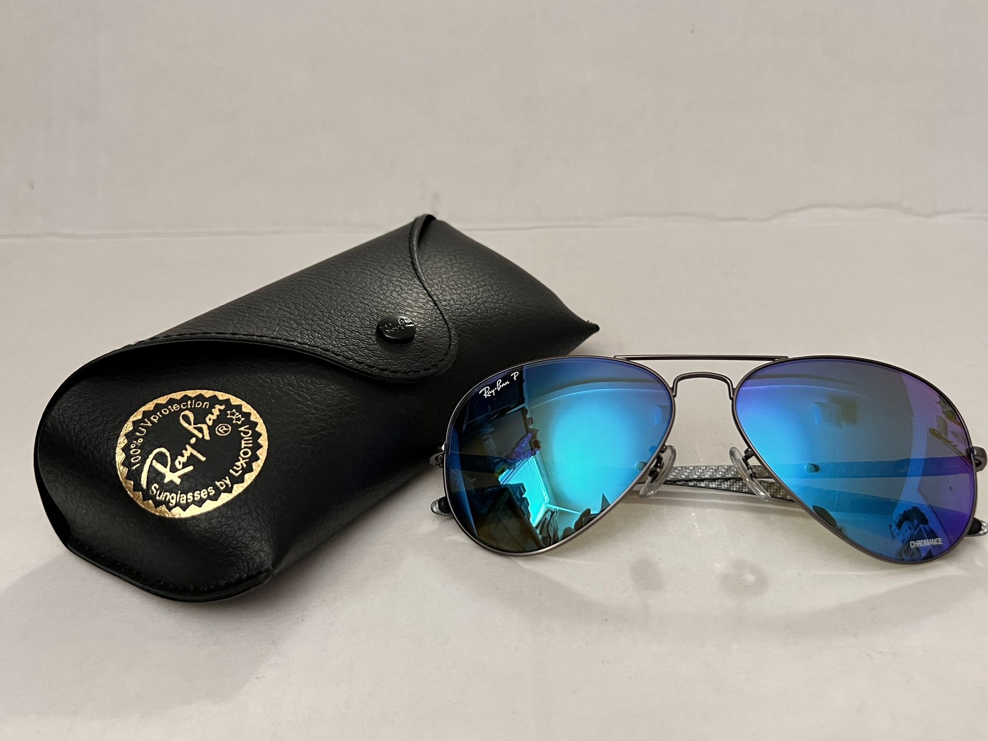Ray Ban RB8317CH 029/A1 Polarized Blue Mirror Chromance; Gunmetal for