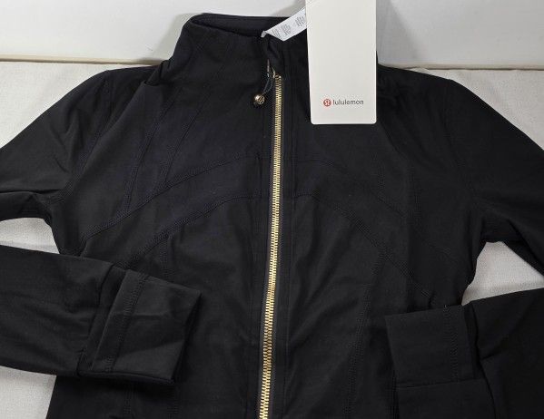 Black Lululemon Jacket Gold Zipper - Size 2