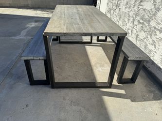 Wood Bench Table
