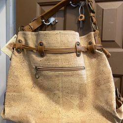 Natural Cork Handbag NWT Lispaulo