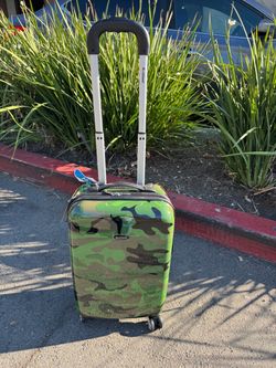 Green Camo Hardside Carry-On Spinner Luggage