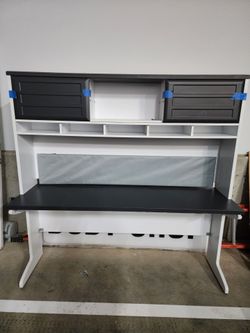 Black and white desk