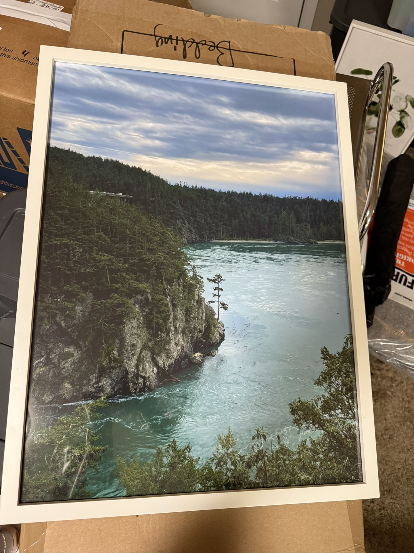 Framed Photo of Deception Pass