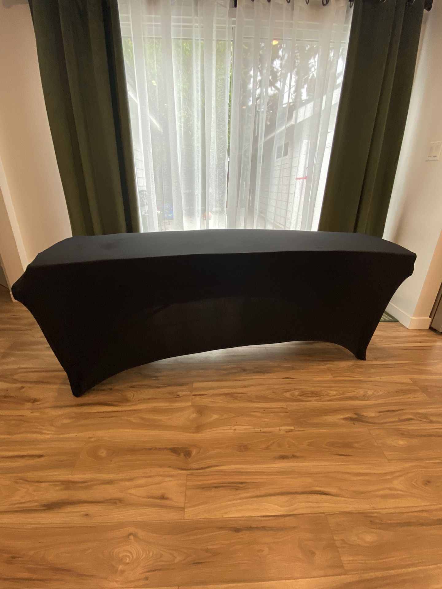 Black massage table cover