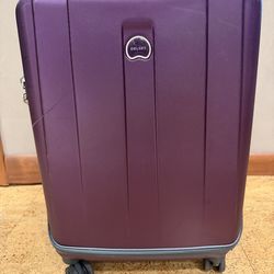 Delsey Purple Suitcase carry-on expandable