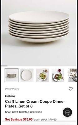 Crate & Barrel Craft Linen Dinnerware