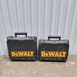 Lot Of 2 DeWalt Hard Cases Only For DC727KA Cordless Drill & DW920KA Screwdriver