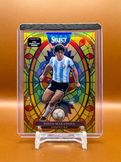 2025-26 Panini Select Road to FIFA World Cup Diego Maradona #23 Stained Glass SSP