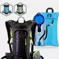 FREEMOVE Hydration Pack Backpack with 2 Liter Water Bladder and Cooler Bag
