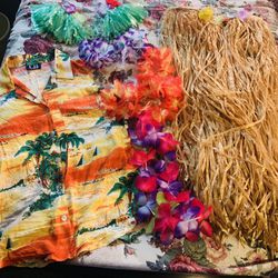 Hawaiian Halloween Costume Or Party Decorations Items Range From $1-$10 Each 