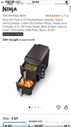 Double stack air fryer ninja 8 qt