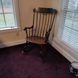 Black w/Gold Leafing Rocking Chair