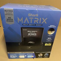 Shark Matrix Self Emptying 13.39 in. Robotic Vacuum with Smart Navigation Self-Cleaning Brushroll in Black