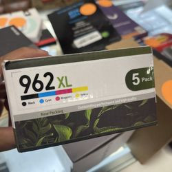 962XL Ink Cartridges Combo Pack (5-Pack, 2Black/1Cyan/1Magenta/1Yellow) Compatible 962XL 962 Ink Cartridges Replacement for HP OfficeJet 9018 9019 902