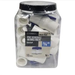 Everbilt 3/4 in. x 3/4 in. PVC Schedule 40 Slip x Slip Ball Valve Pro Pack (9-Pack)