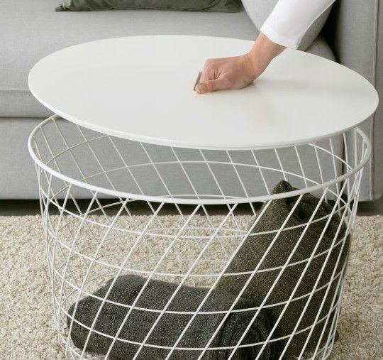 IKEA White Storage Coffee Table