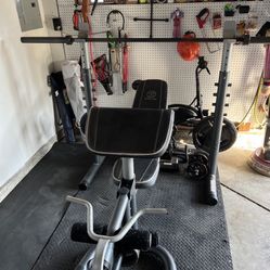 Work Out Bench And Weights Full Set 