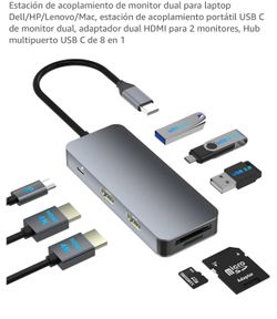 Adaptador USB 8 in 1