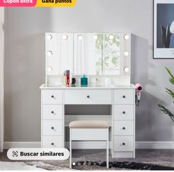 White Vanity Desk