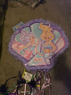 Barbie Mermaid Piñata with Pull Ribbons