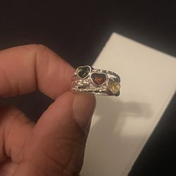 Multi Color Heart Shape Ring