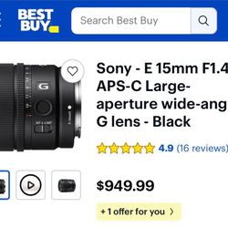 Sony lens