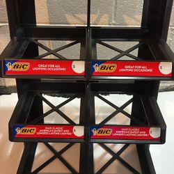 Bic Lighter 4 Tier 8 Slot Display Rack