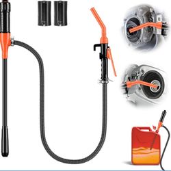Electric Fuel Transfer Pump Powered, 3GPM Portable Fluid Transfer Siphon Pump with Oil Pipeline, Battery Gas Pumps with Adjustable Flow Control Nozzle
