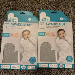 Love to dream swaddles size small $20 each new