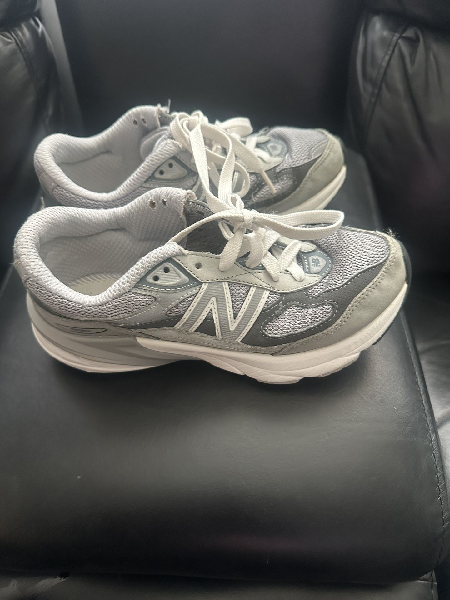Grey And White New Balance 990