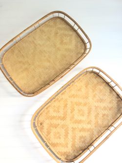 Wicker Bamboo Trays 