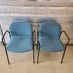 Hon Stackable Fabric Chairs with Armrests for Sale 