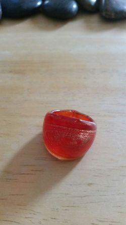 Orange glass ring