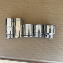 3/4” Drive Sockets Selling As Set. 1 1/16, 1 1/8, 1 1/4, 1 3/8, And 1 1/2”.