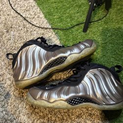 Nike Air Foamposite one Pewter Gray Black Mens Size 9.5 314996-004