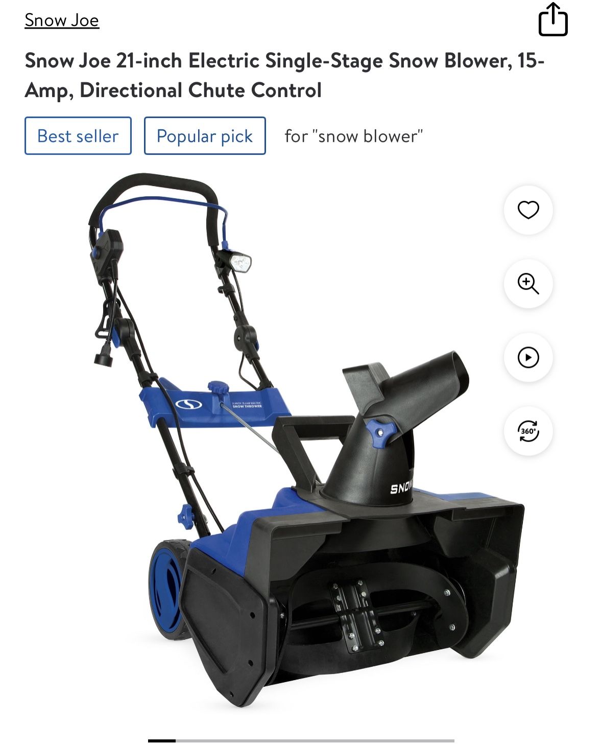 Snow Joe Electric Snow Thrower