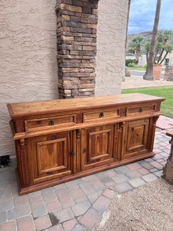 Solid Wood Spanish Credenza